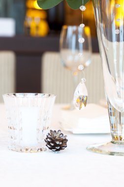 Düğün için lüks bir yer ayarı