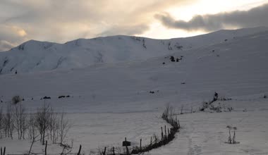 Gudauri ski resort günbatımı