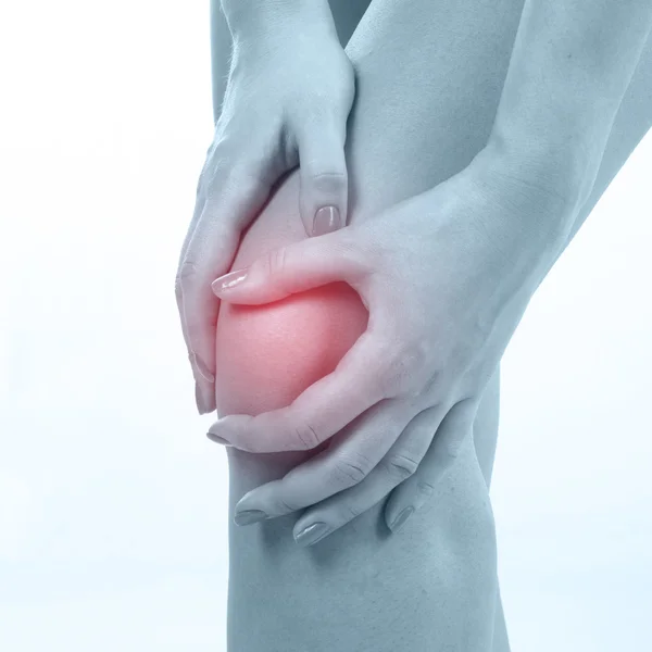 Woman with knee pain — Stock Photo, Image