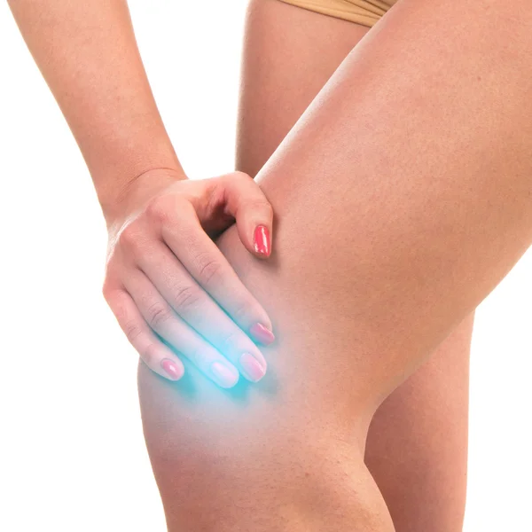 Woman with knee pain — Stock Photo, Image