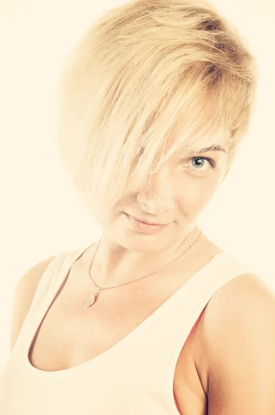 Porträt einer blonden Frau — Stockfoto