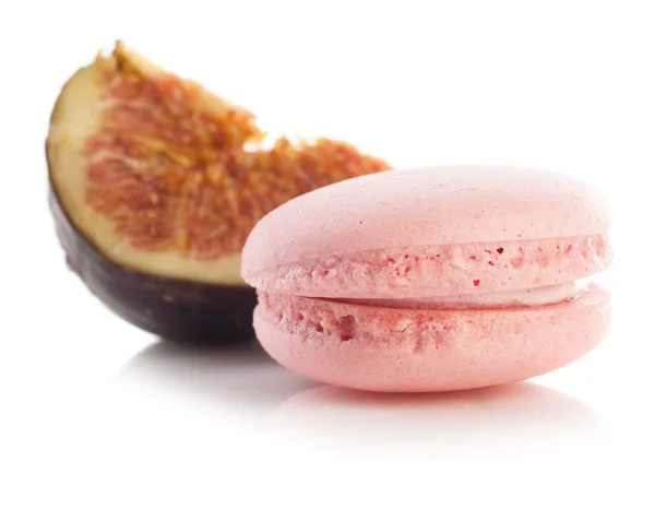 Macaroon with common fig — Stock Photo, Image