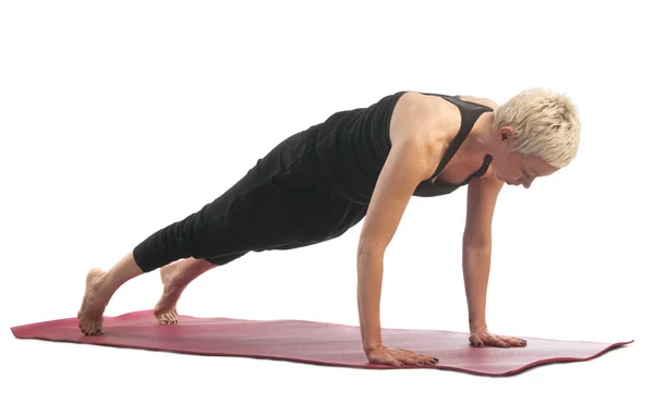 Woman in yoga pose — Stock Photo, Image