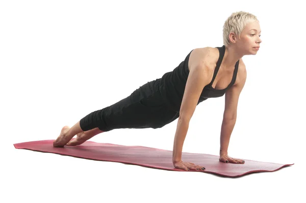 Woman in yoga pose — Stock Photo, Image