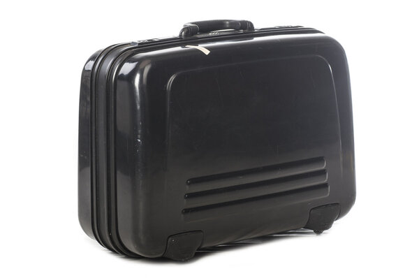Black suitcase isolated on white background