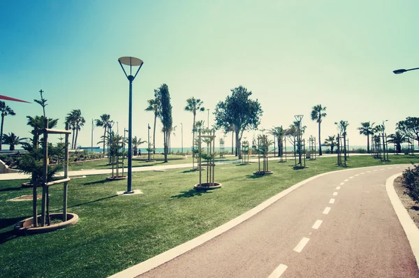 Bicycle path in Lemesos, Cyprus — Stock Photo, Image