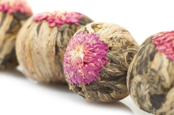 Flowering tea balls — Stock Photo, Image