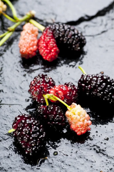 Fresh ripe mulberries — Stock Photo, Image