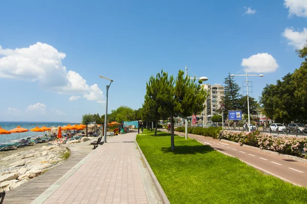 Primera línea de mar en Limassol, Chipre — Foto de Stock