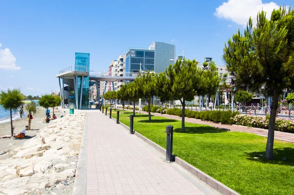 Aleja przy promenadzie w Limassol — Zdjęcie stockowe