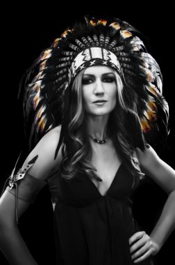 Geleneksel Hint headdress kadında