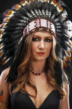 Geleneksel Hint headdress kadında