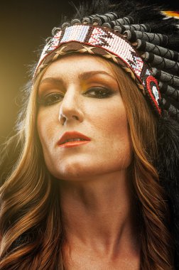 Geleneksel Hint headdress kadında