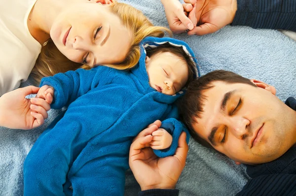 Aile bebek uyku — Stok fotoğraf