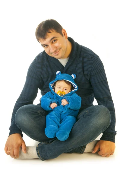 Baba kucağında küçük bir çocuk — Stok fotoğraf