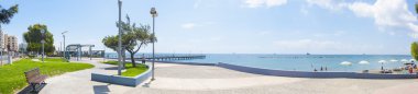 Limassol, Kıbrıs sahilinde Panoraması
