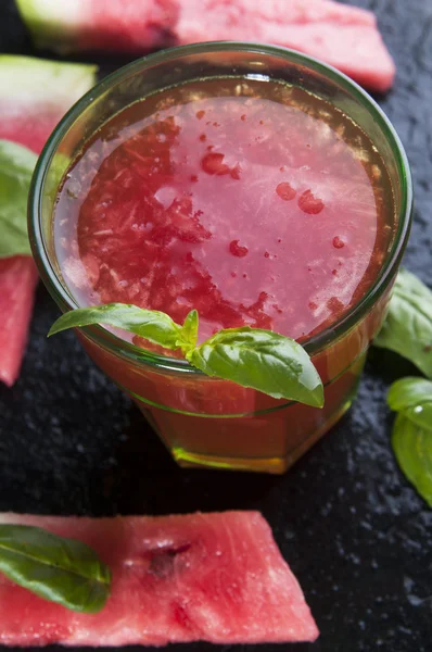 Glas watermeloen smoothie — Stockfoto