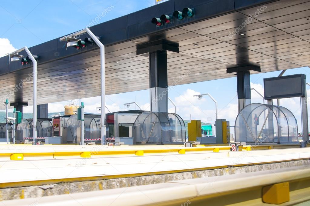 Entrance of a highway toll