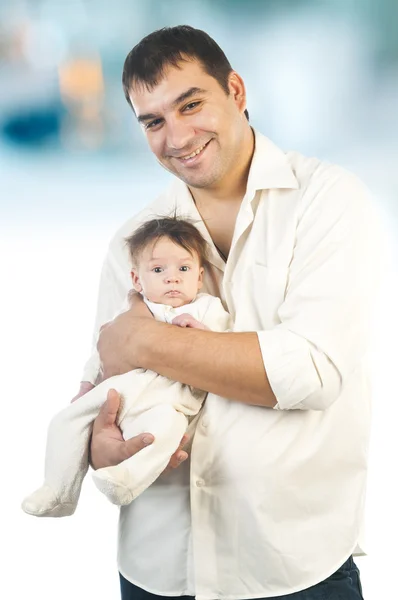 Día del Padre. Padre sosteniendo niño —  Fotos de Stock