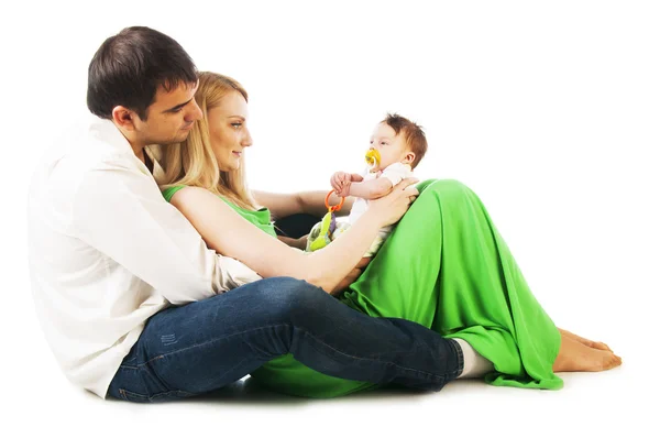 Glückliche Familie mit Kind — Stockfoto