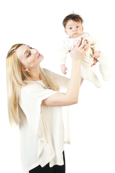 Little boy in hands of mother — Stock Photo, Image