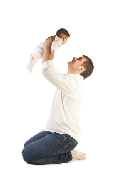 Día del Padre. Padre sosteniendo niño —  Fotos de Stock