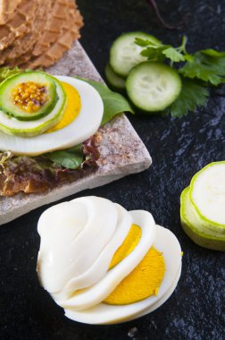 yumurta ve Sebze diyet sandviç