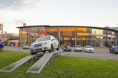 Mercedes benz center in Kiev, Ukraine clipart
