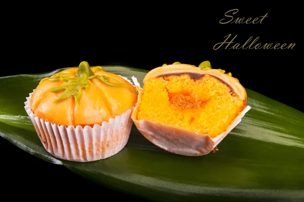 Halloween tök Muffin — Stock Fotó