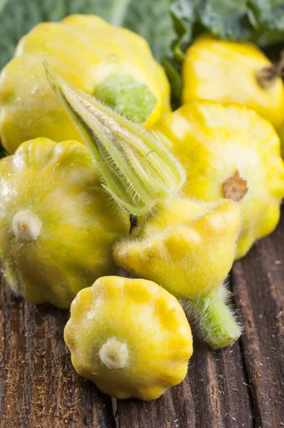 Abóboras de pattypan maduras — Fotografia de Stock