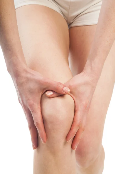 Woman with knee pain — Stock Photo, Image