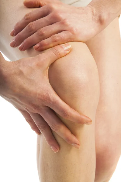 Woman with knee pain — Stock Photo, Image