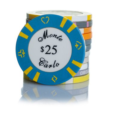 Monte Carlo poker fişleri yığını
