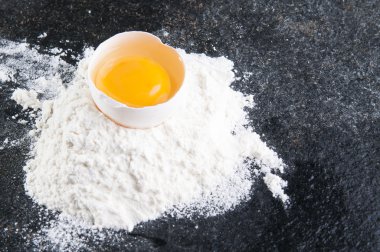 yumurta ve un ile kabartma arka plan