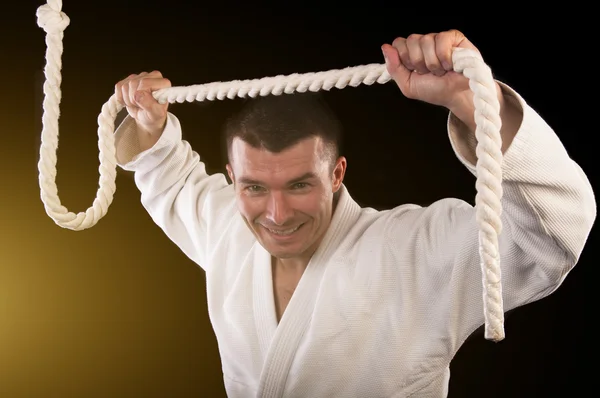 브라질 jiu-jitsu 연습 하는 남자 — Stok fotoğraf