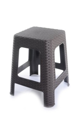 Beyaz arka plan üzerinde plastik backless dışkı