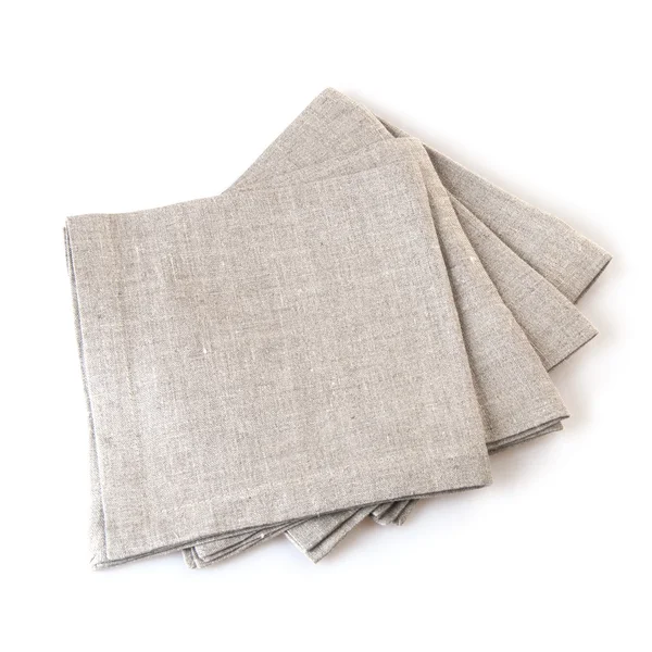 Grey folded cotton napkins — Stock Photo, Image