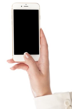 Akıllı telefon kullanan kadın