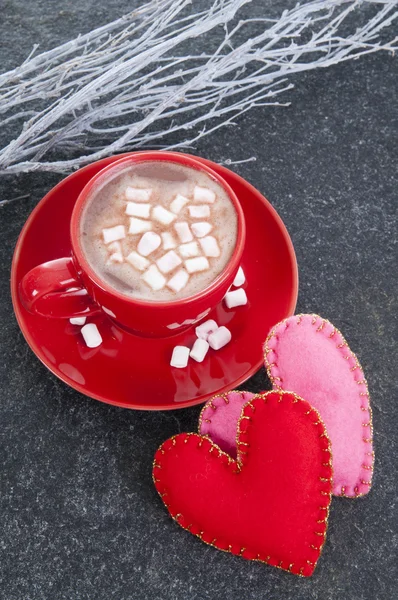Sevgililer günü kahve ile natürmort — Stok fotoğraf