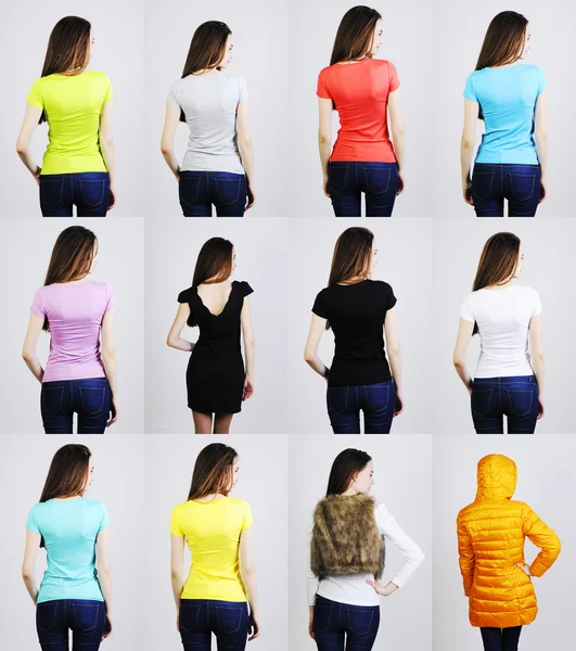 Nő a különböző ruhák — Stock Fotó