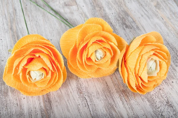 Flores de mantequilla de papel hechas a mano —  Fotos de Stock