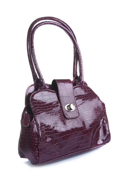 Purple patent bag — Stock Photo, Image