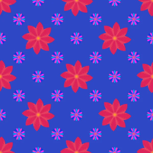 花のベクトル シームレス背景 — ストックベクタ