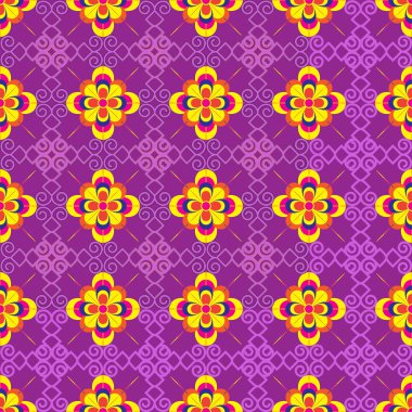 Vektör sorunsuz multi-collor çiçek arka plan