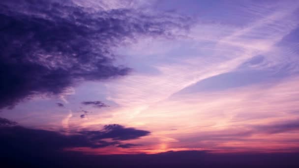 Romántico Atardecer Nubes Time Lapse HD — Vídeos de Stock