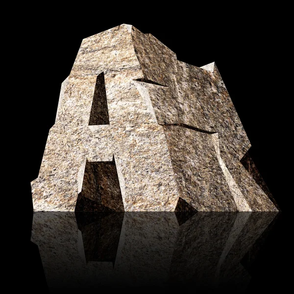 Stone letter A — Stock Photo, Image