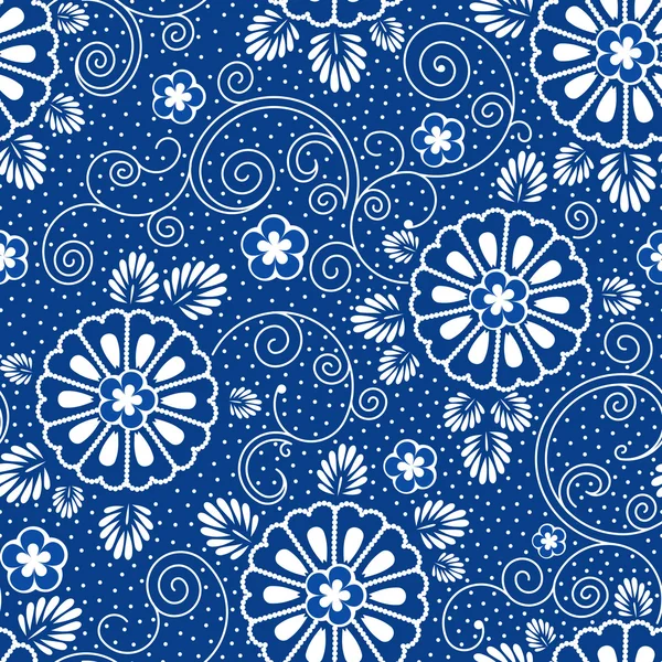 Japanse blauwe patroon — Stockvector