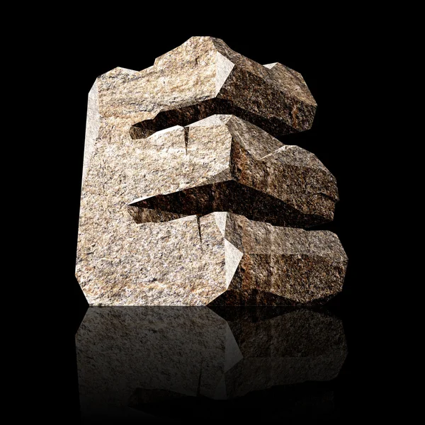 Stone letter E — Stock Photo, Image