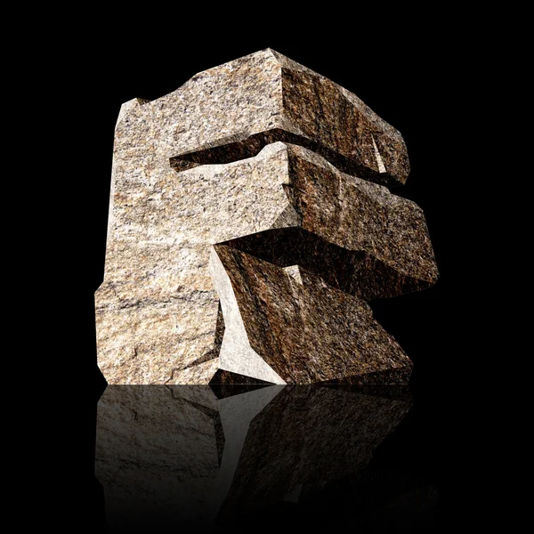 Stone letter F — Stock Photo, Image