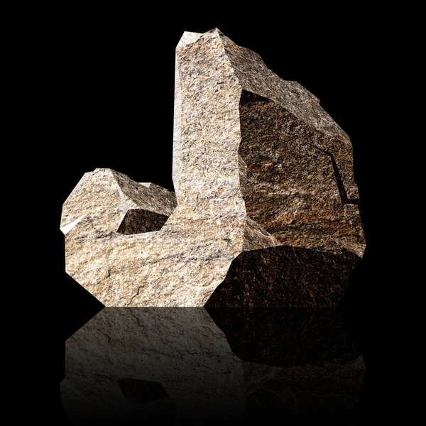 Stone letter J — Stock Photo, Image